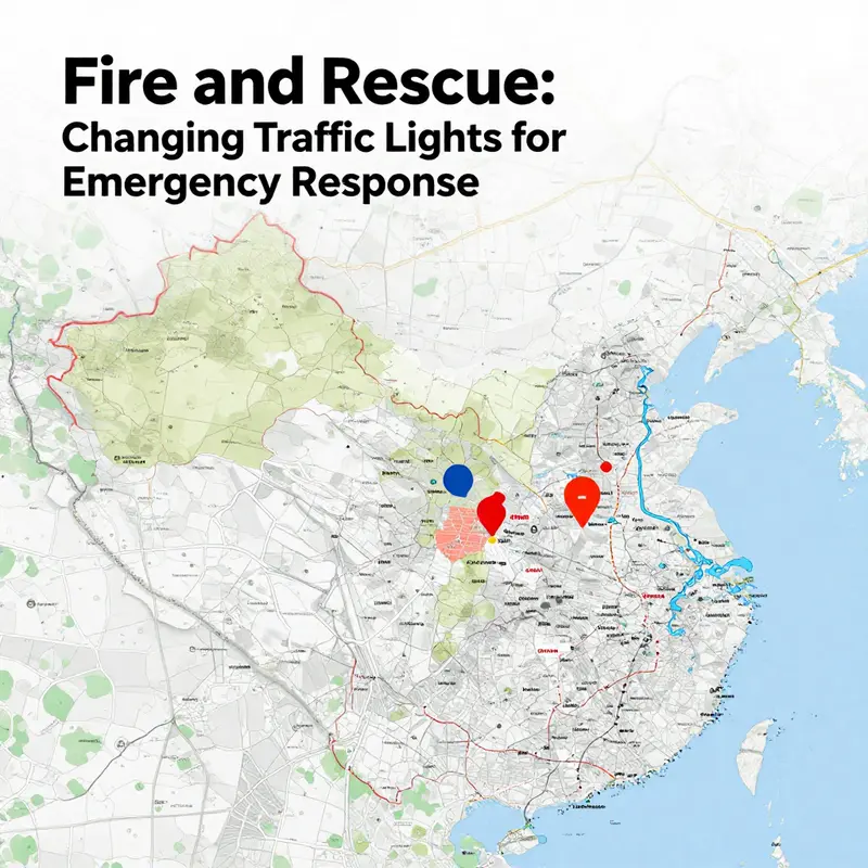 An emergency vehicle utilizes a preemption system to communicate with traffic lights, allowing for safe passage through intersections.