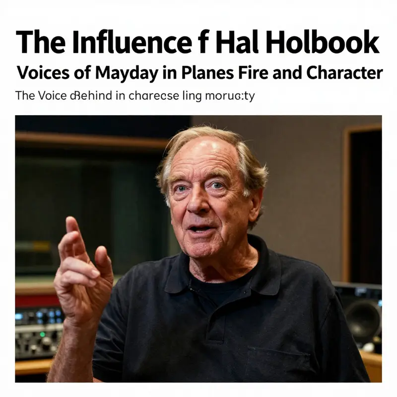 Hal Holbrook in a recording session, bringing the character Mayday to life with his unique voice.