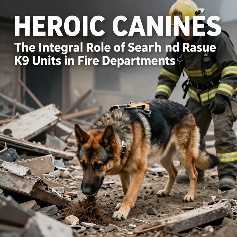 Firefighters and their K9s represent a unified front in emergency response operations.