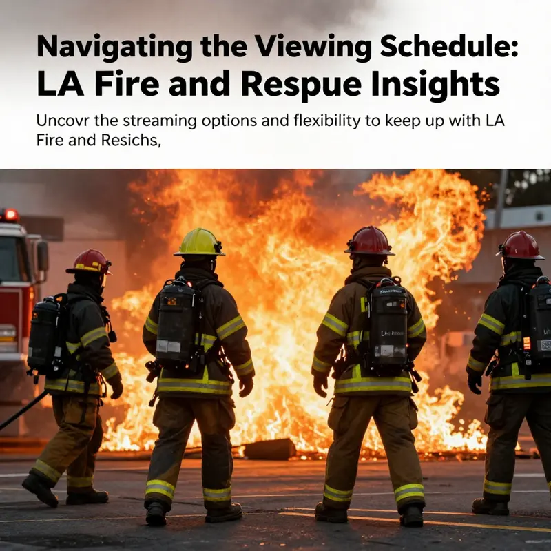 A powerful image showing a firefighting scene from LA Fire and Rescue, demonstrating courage and action.
