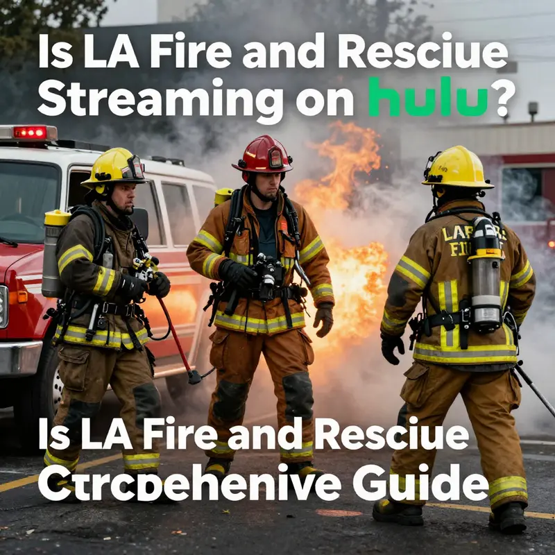 A dramatic scene of firefighters rescuing individuals, encapsulating the spirit of LA Fire and Rescue.