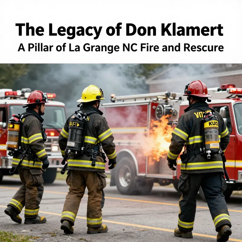 Firefighters responding to an emergency in La Grange NC.