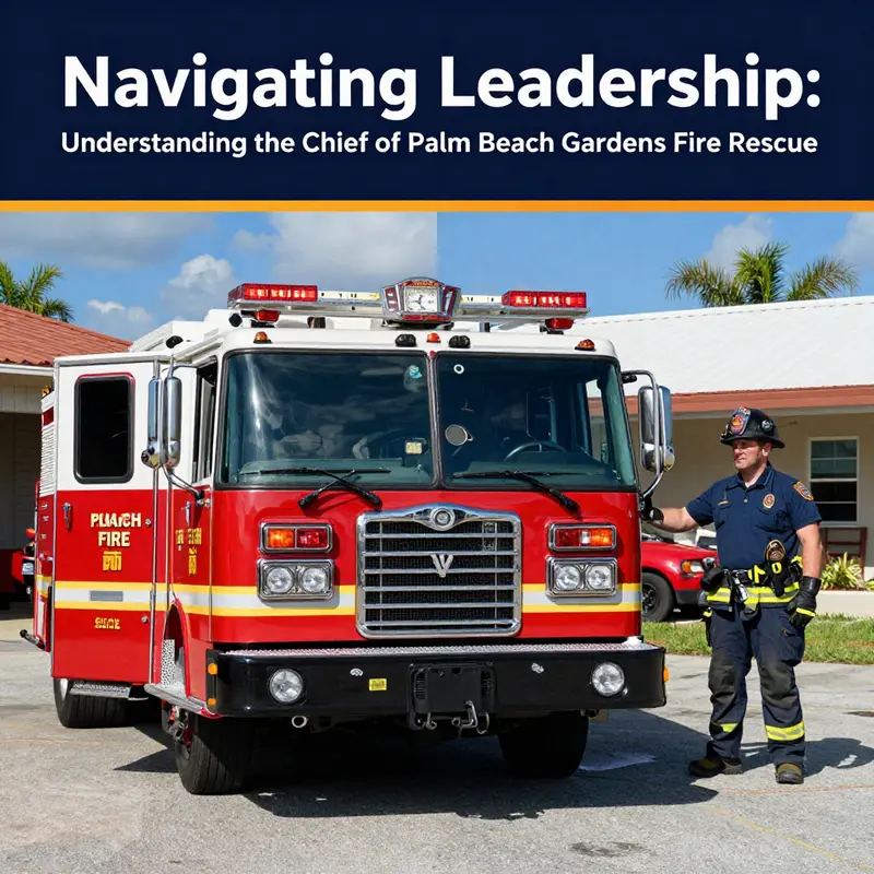 Leadership team of Palm Beach Gardens Fire Rescue, exemplifying dedication to community safety.