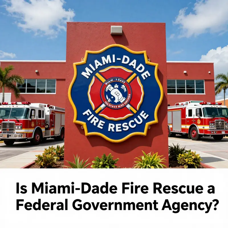 The Miami-Dade Fire Rescue headquarters illustrates the agency’s local governance and commitment to the community.