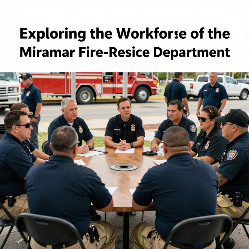 Visual representation of the workforce distribution within the Miramar Fire-Rescue Department.