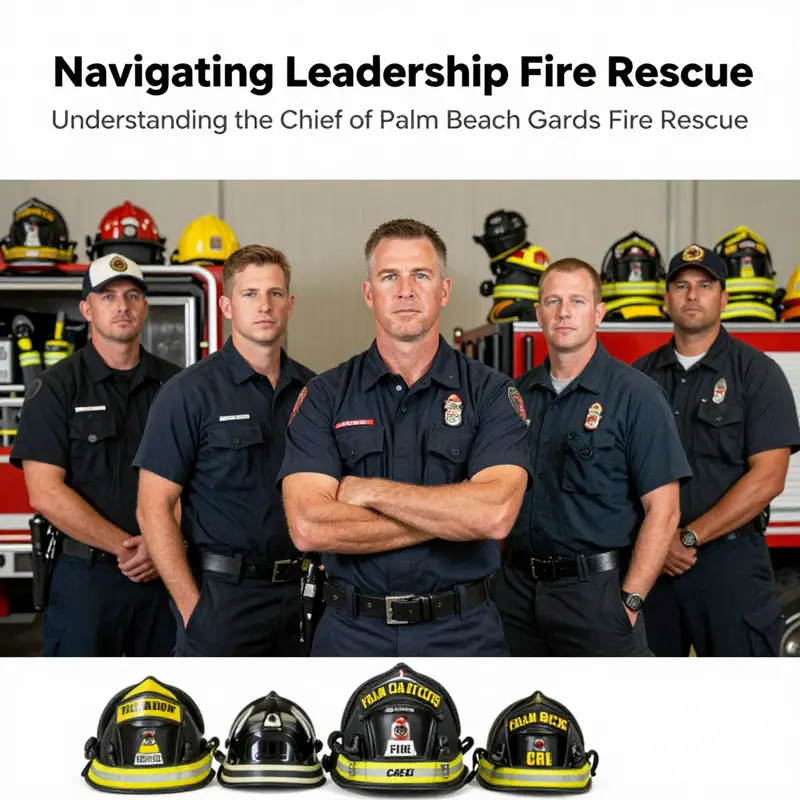Leadership team of Palm Beach Gardens Fire Rescue, exemplifying dedication to community safety.