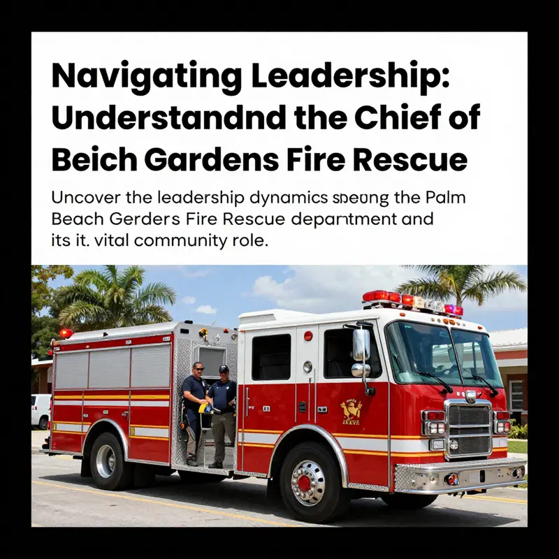 A Palm Beach Gardens Fire Rescue truck actively responding to an emergency situation.