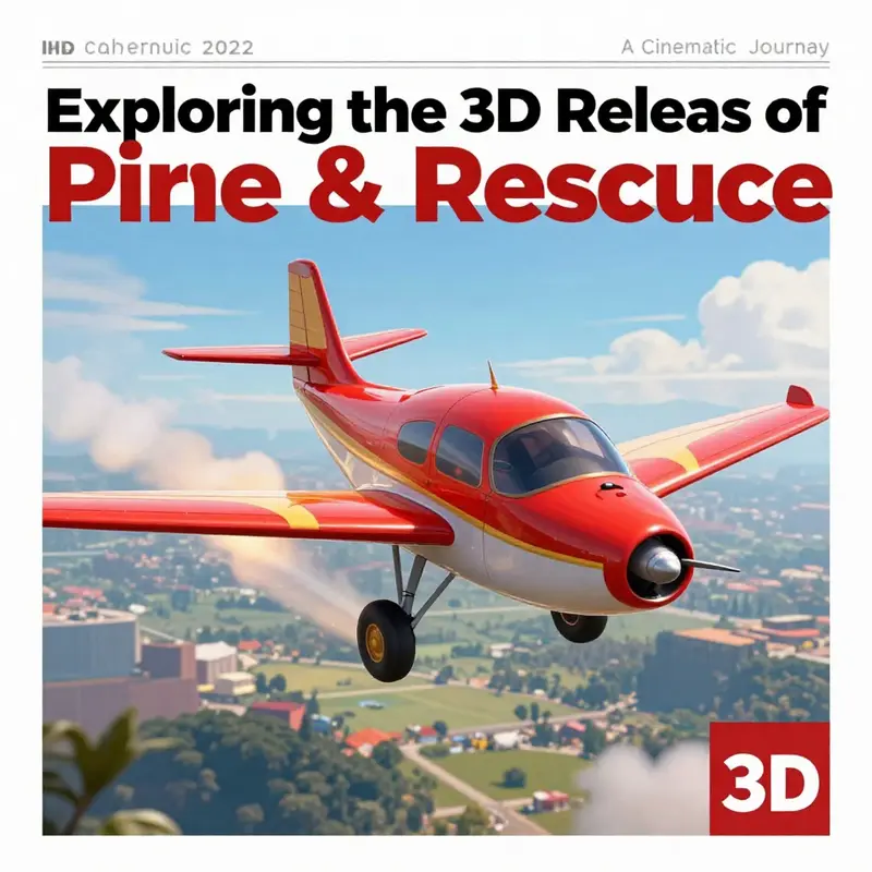 Aerial view of firefighting aircraft from *Planes: Fire & Rescue*, depicting the excitement of a 3D adventure.