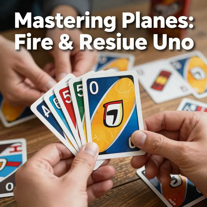 Players engaging in the setup process for Planes: Fire & Rescue Uno, preparing for an exciting game night.
