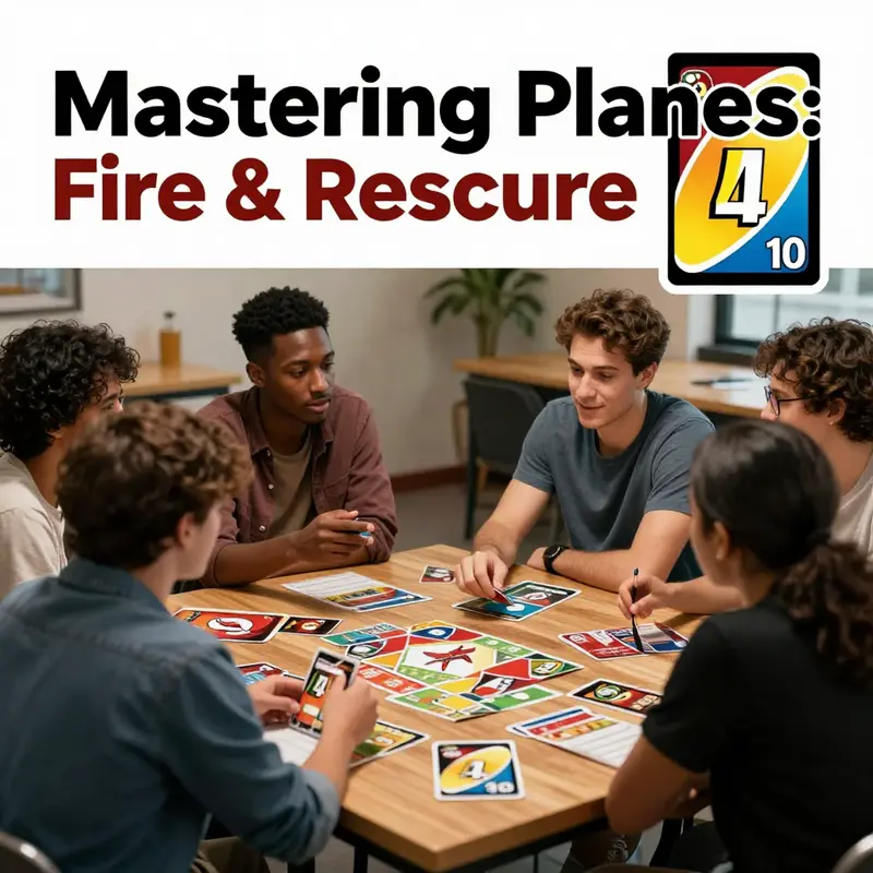 Players engaging in the setup process for Planes: Fire & Rescue Uno, preparing for an exciting game night.