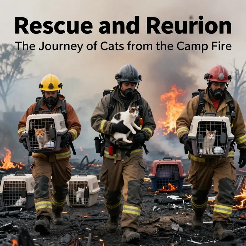 Rescue volunteers working tirelessly to save cats during the Camp Fire.