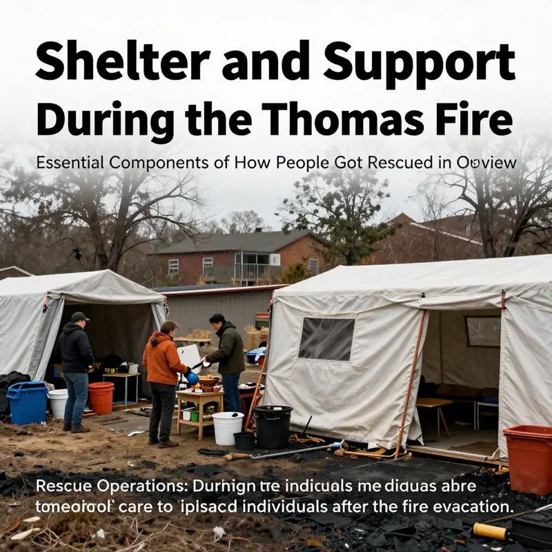 Firefighters work collaboratively to execute rescue operations during the Thomas Fire.