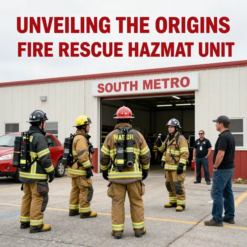 The South Metro Fire Rescue Hazmat unit at a local emergency response facility.
