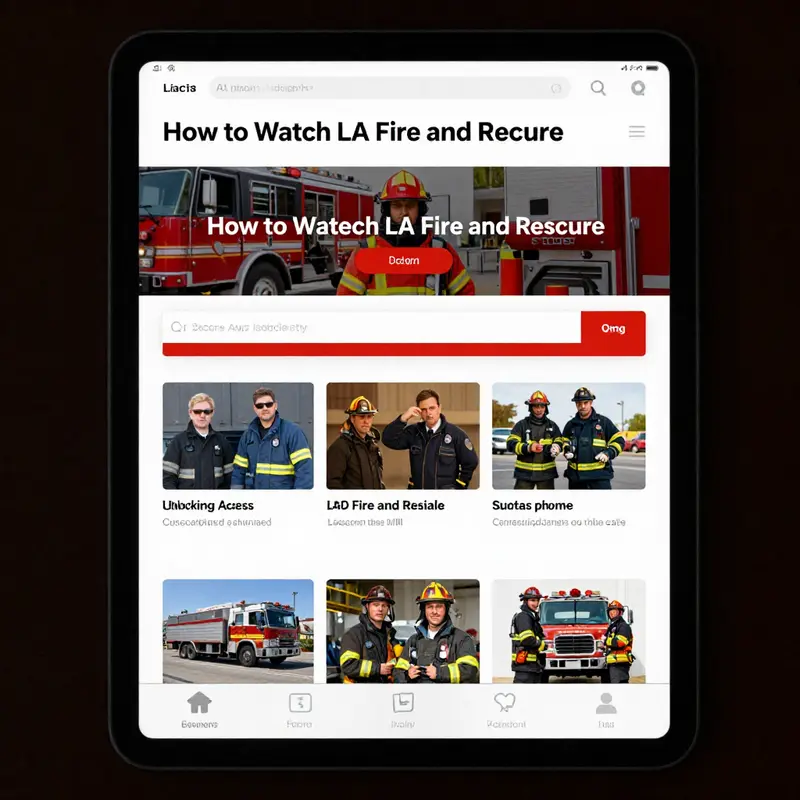 A visual representation of the different streaming platforms where LA Fire and Rescue is available.