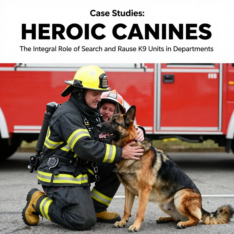 Firefighters and their K9s represent a unified front in emergency response operations.