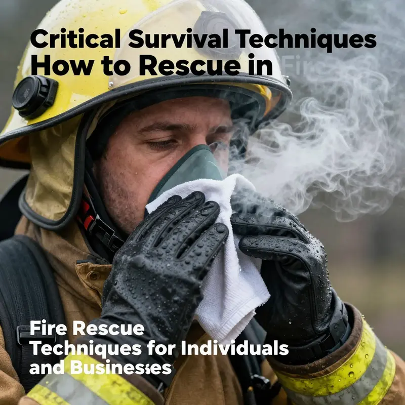 Firefighters providing guidance on immediate actions to take in a fire emergency.