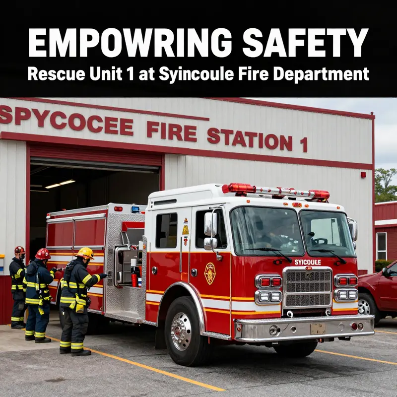 Rescue Unit 1 in action at Fire Station 1, ready to respond to emergencies.