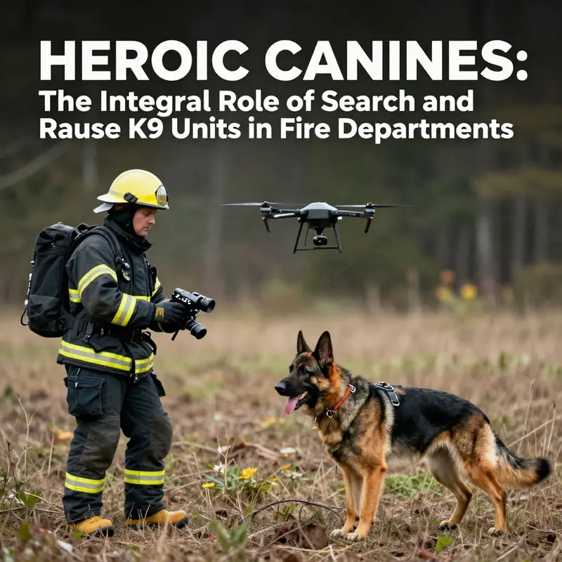 Firefighters and their K9s represent a unified front in emergency response operations.