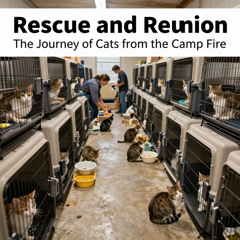 Rescue volunteers working tirelessly to save cats during the Camp Fire.