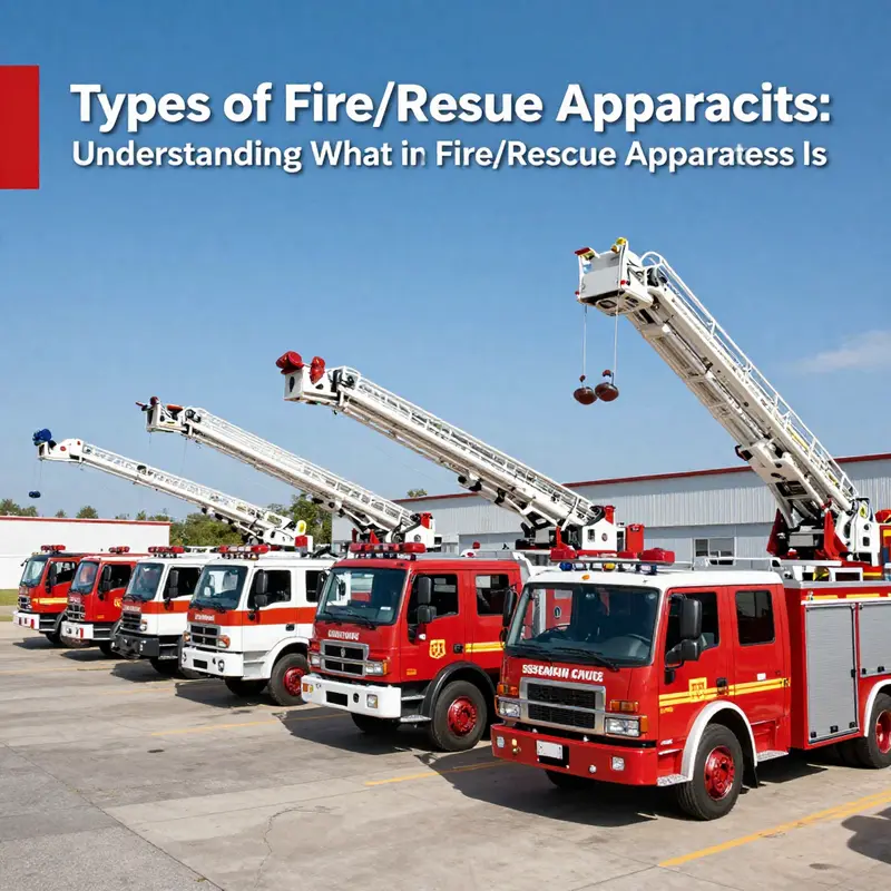 Diverse types of fire/rescue apparatus, highlighting their critical functions.