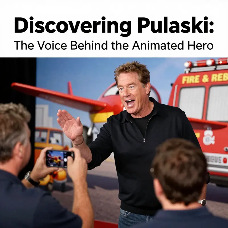 Patrick Warburton brings Pulaski to life in the recording studio.