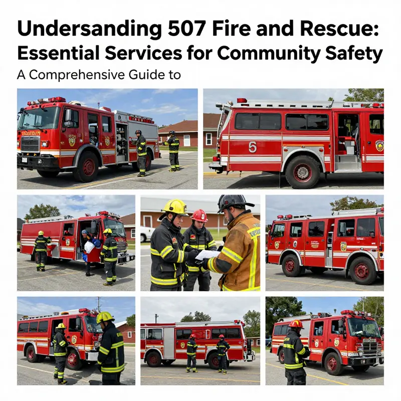 A collage showing the diverse services provided by 507 Fire and Rescue, highlighting their role in community engagement and emergency response.