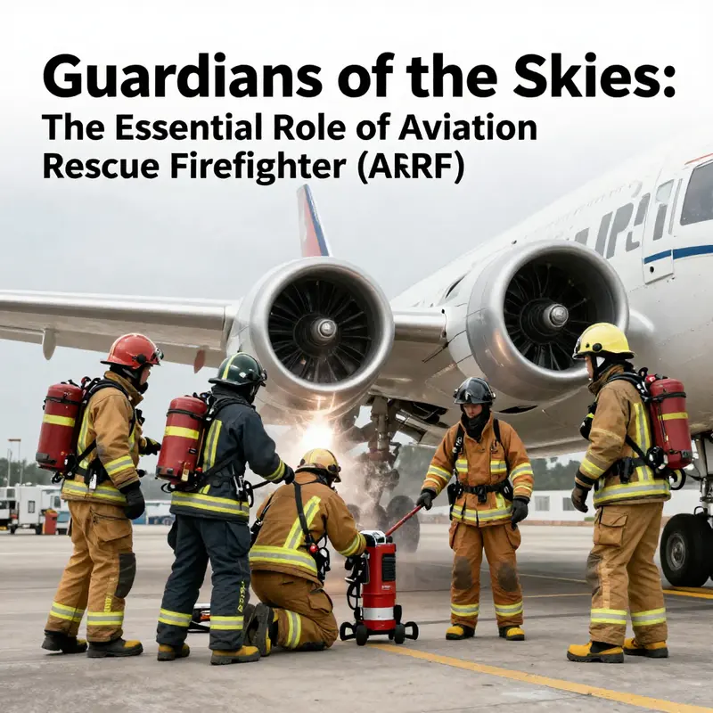 A team of ARFF firefighters engaged in a on-site training demonstration, emphasizing collaboration and expertise.