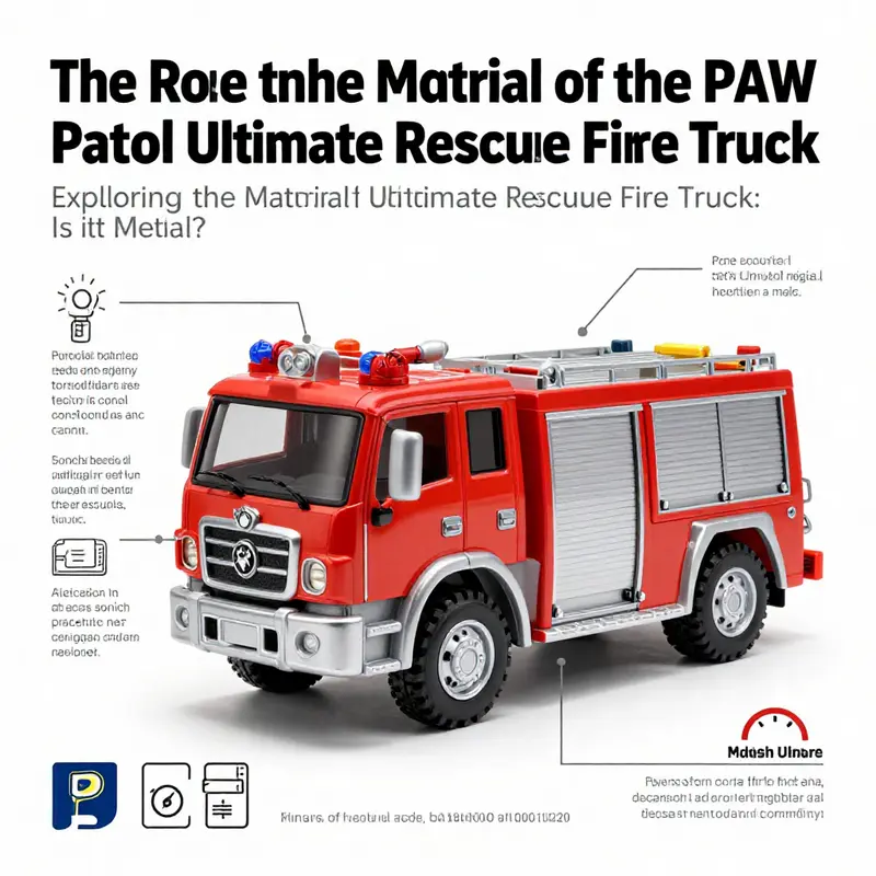 The die-cast metal construction of the Patrol Ultimate Rescue Fire Truck exemplifies durability and design.