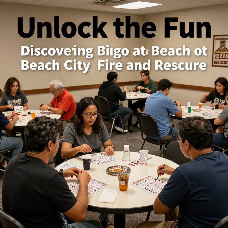 The lively Bingo hall at Beach City Fire and Rescue, ready for players to gather and enjoy.
