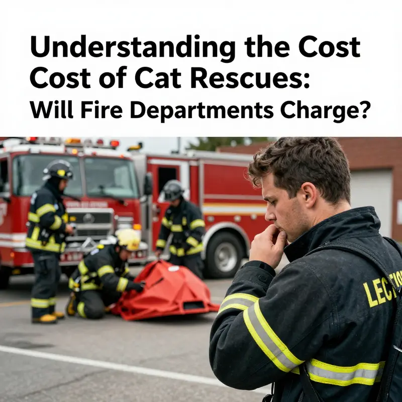A firefighter rescues a cat, emphasizing the dedication of fire departments to animal welfare.
