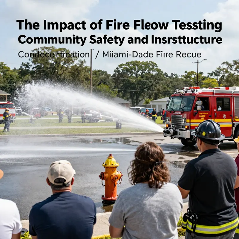 An engineer assesses hydraulic principles during a fire flow test, ensuring adequate water supply for firefighting.