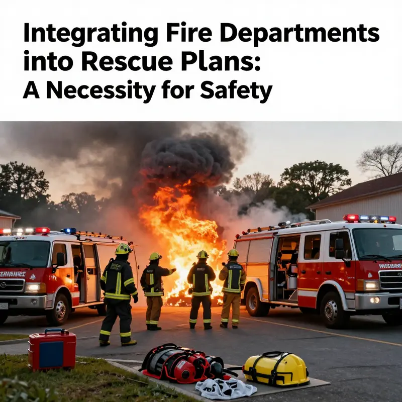 Firefighters in action during an emergency response, emphasizing the need for careful planning in rescue operations.