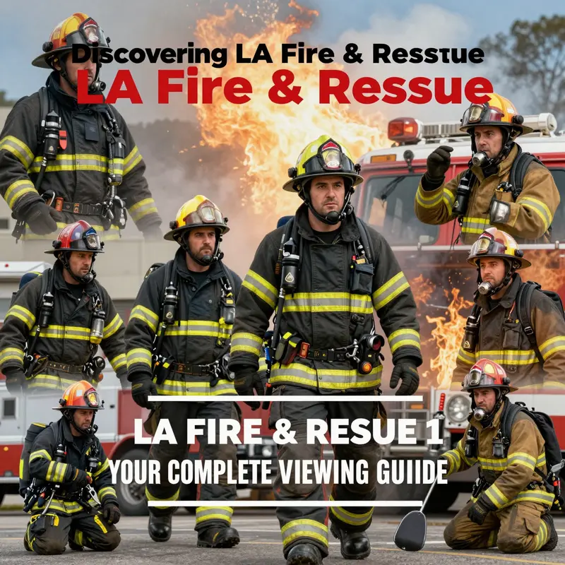 A montage depicting intense scenes from LA Fire & Rescue Season 1 showcasing firefighters in action.
