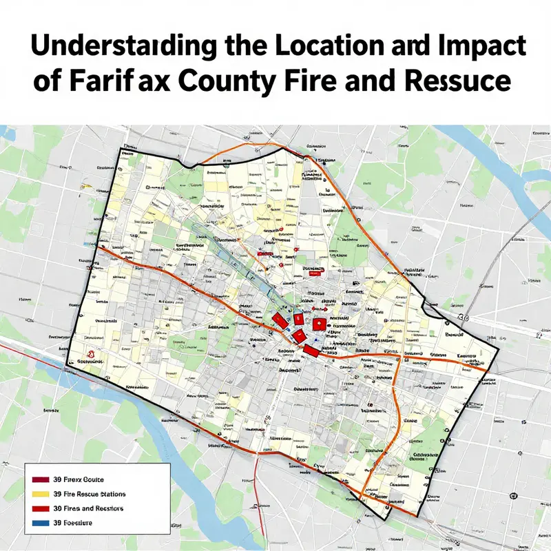 Map showing the geographical layout and locations of all fire and rescue stations in Fairfax County.