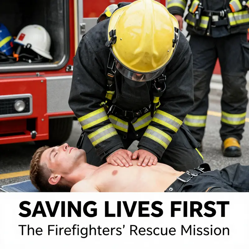 Firefighters prioritize rescues, showing their commitment to saving lives first.