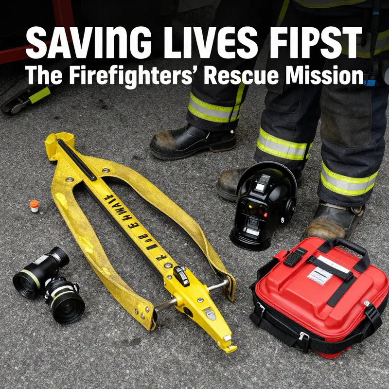 Firefighters prioritize rescues, showing their commitment to saving lives first.