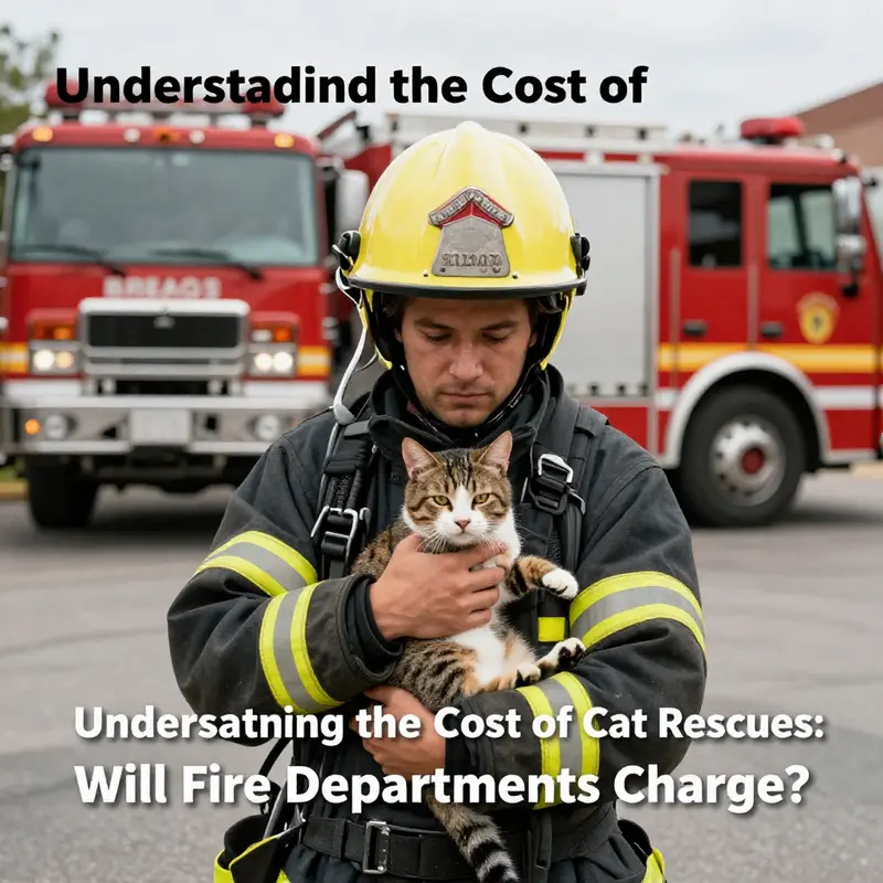 A firefighter rescues a cat, emphasizing the dedication of fire departments to animal welfare.