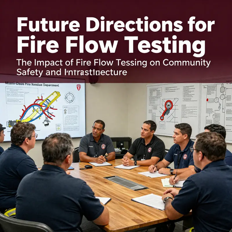 An engineer assesses hydraulic principles during a fire flow test, ensuring adequate water supply for firefighting.