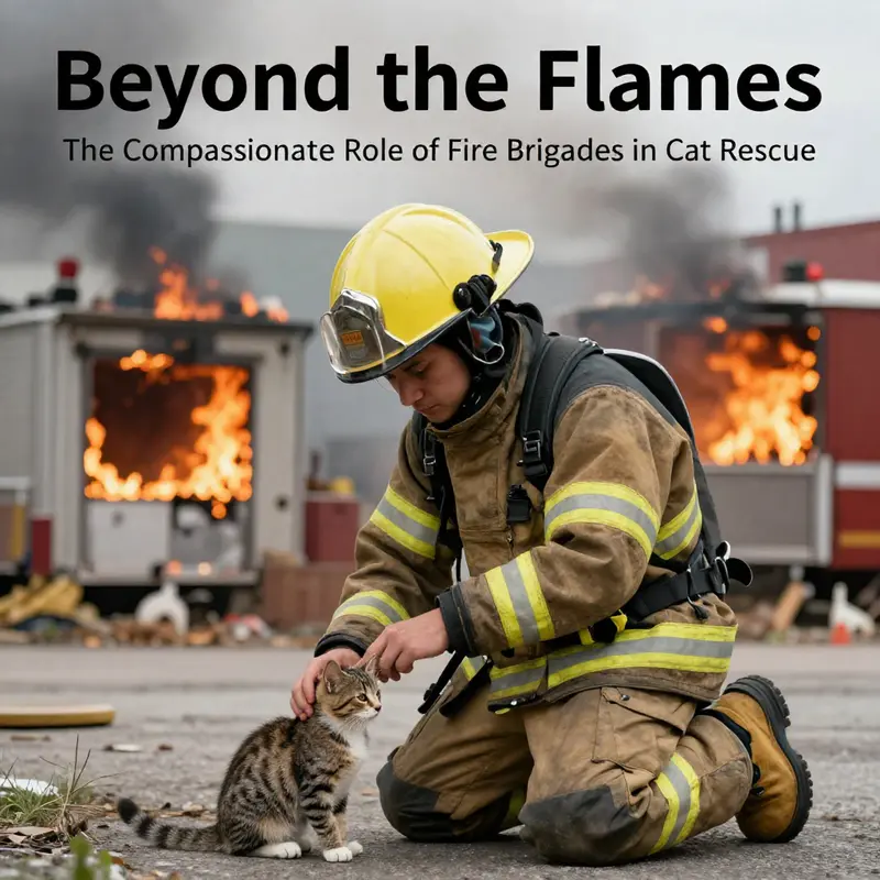 Firefighters demonstrating their role in animal rescue operations.