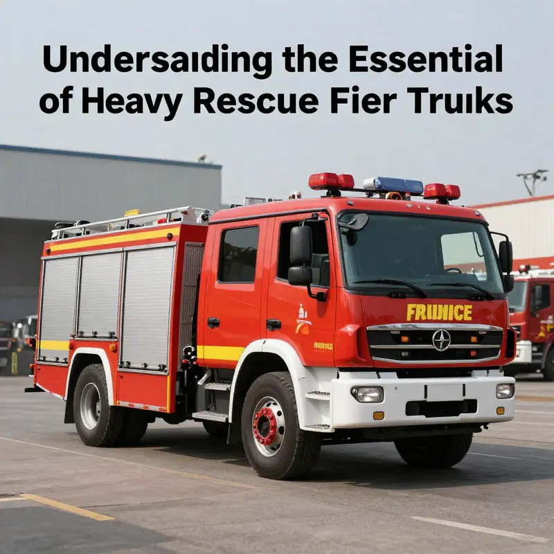 A heavy rescue fire truck positioned in an emergency scene demonstrating its importance in rescue operations.