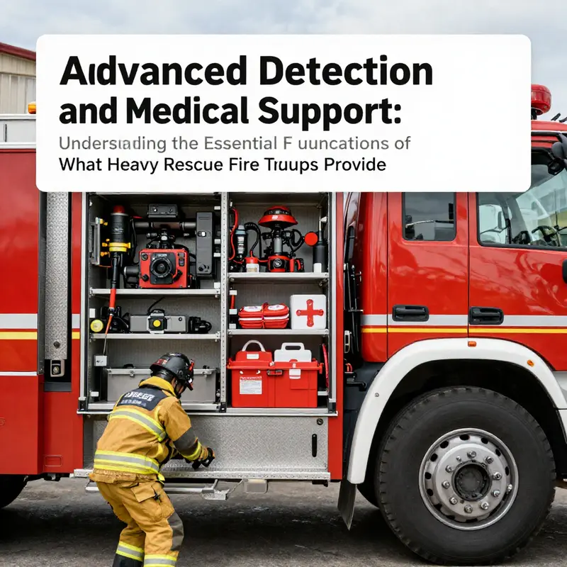 Firefighters extract a trapped individual using a heavy rescue fire truck’s hydraulic equipment.