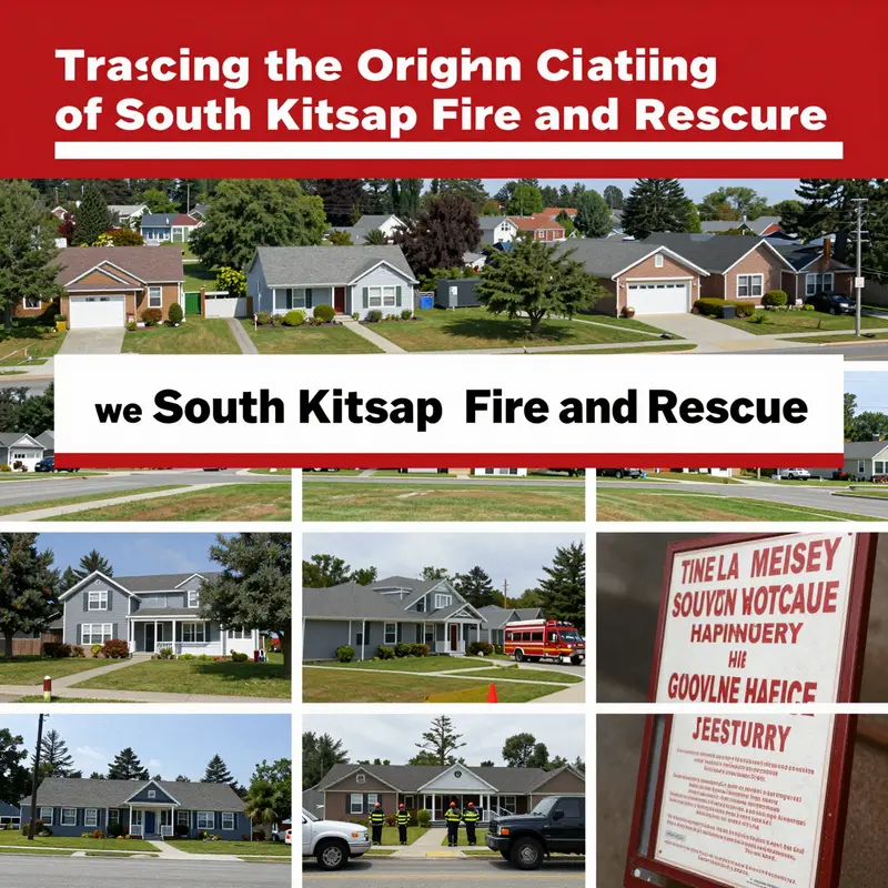 The original South Kitsap Fire and Rescue station in 1958, marking the beginning of organized fire services in the community.