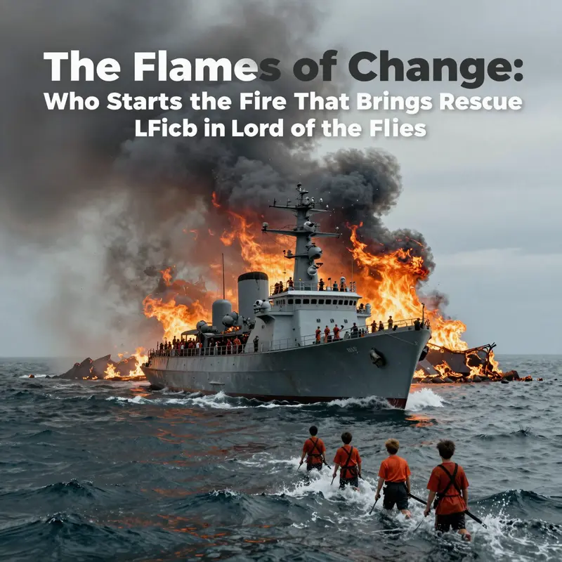 The campfire at the heart of the boys’ struggle between civilization and savagery.