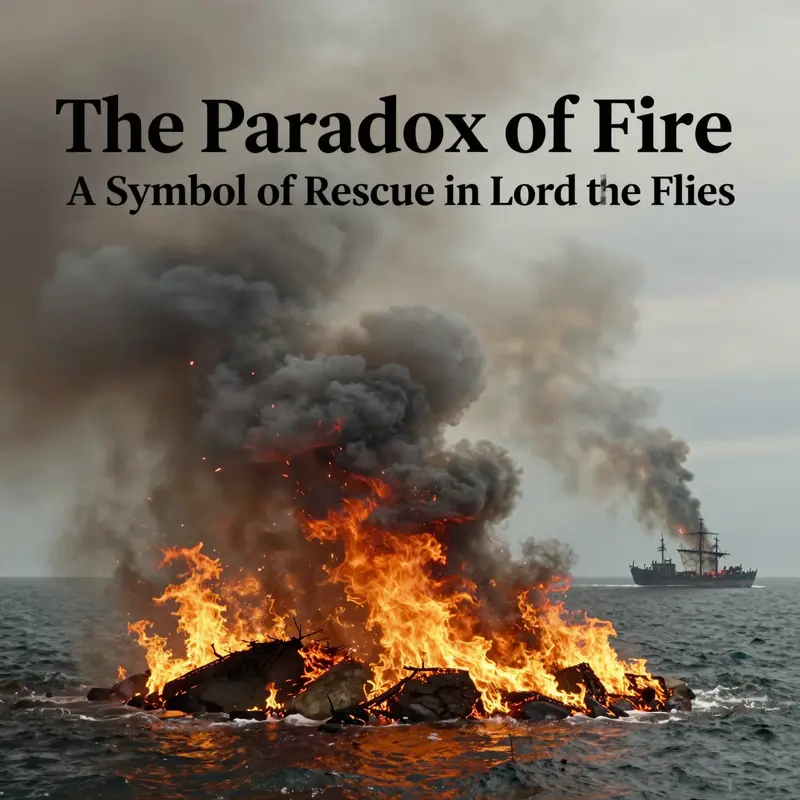 The flickering fire ignites hope among the boys, symbolizing their connection to civilization.