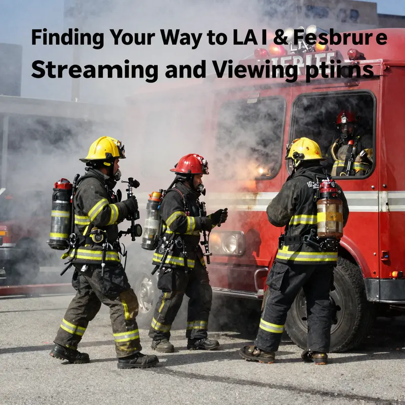 A group of Los Angeles firefighters demonstrating teamwork and bravery while responding to an emergency.