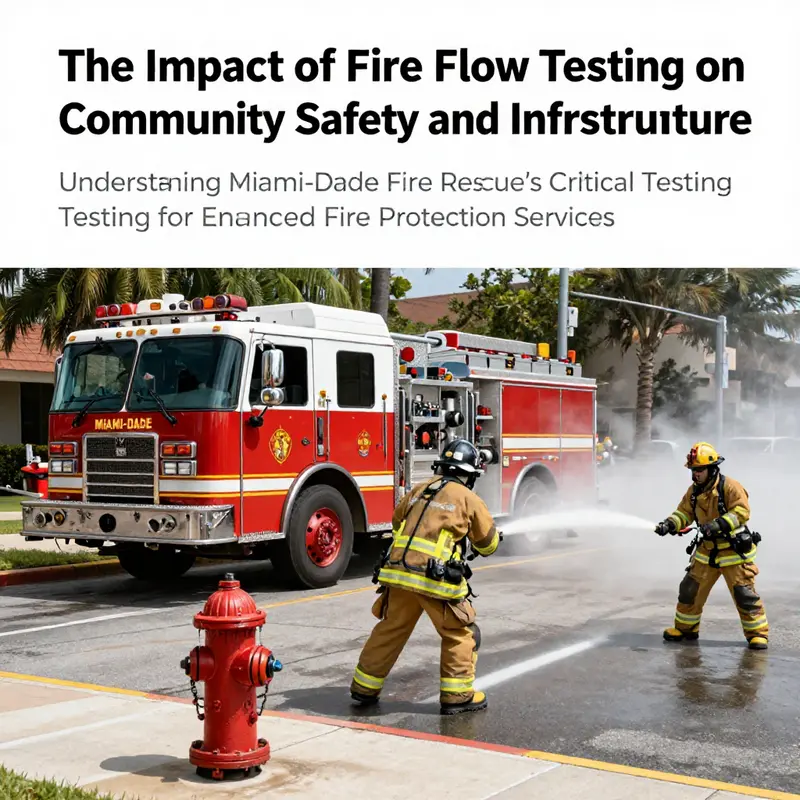 Firefighters from Miami-Dade Fire Rescue perform essential fire flow tests, ensuring efficient emergency response capabilities.
