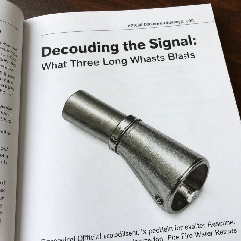 A firefighter signaling with a whistle emphasizes the importance of communication in rescue operations.