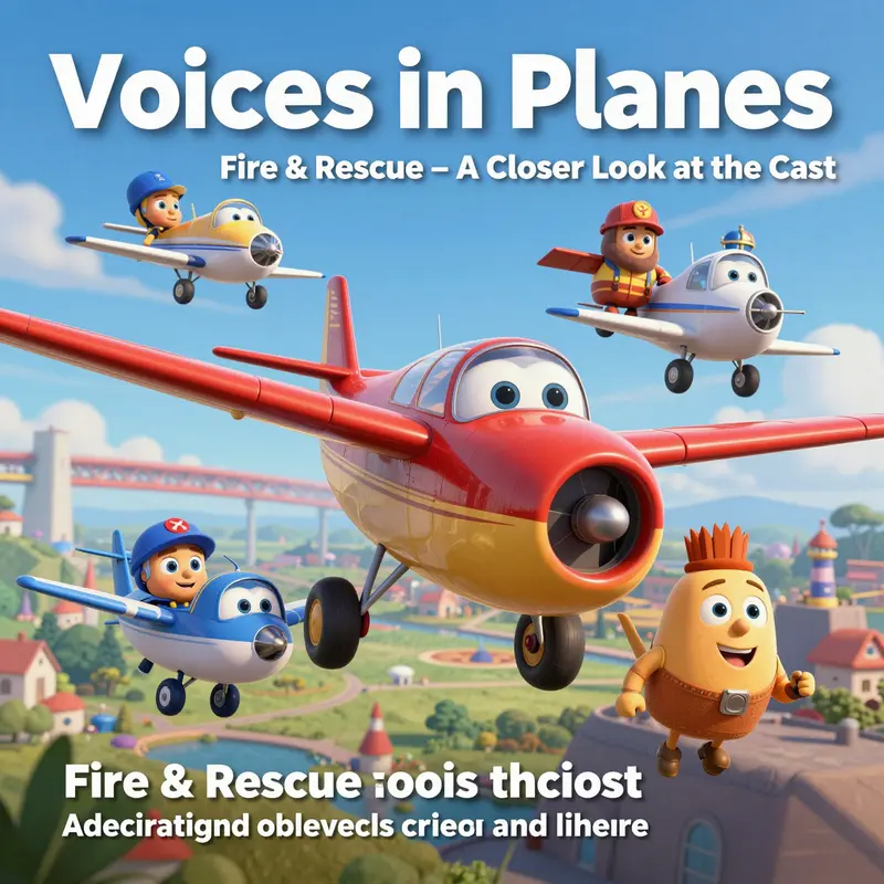 Main aircraft characters from Planes: Fire & Rescue soaring across a vibrant landscape.