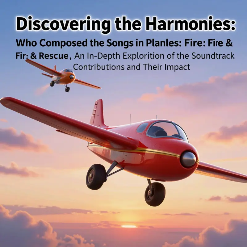 Animated planes flying against a colorful backdrop, representing the themes of adventure and music in *Planes: Fire & Rescue*.