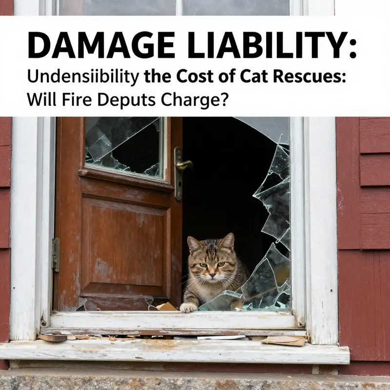 A firefighter rescues a cat, emphasizing the dedication of fire departments to animal welfare.